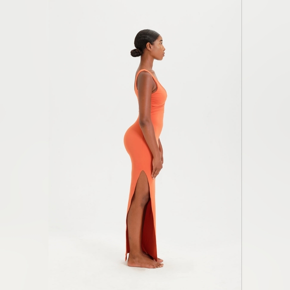RIOT SWIM Remi Deep V Dress - Rust - Picture 2 of 3